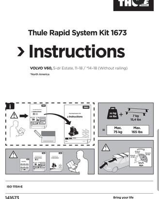 Thule Rapid System Kit 1673