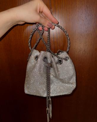 secchiello strass argento mai usata