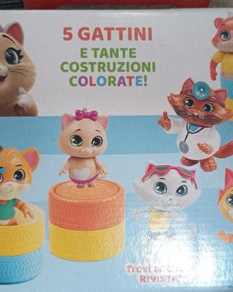 Set 5 Gattini e Costruzioni Colorate Trevi Rainbow