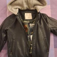 Giubbotto finta pelle bambino 5-6 anni