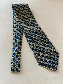 Cravatta in seta Enrico Coveri Vintage Nos Blu