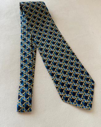Cravatta in seta Enrico Coveri Vintage Nos Blu
