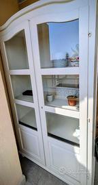 Vetrina Shabby chic in Legno Bianco