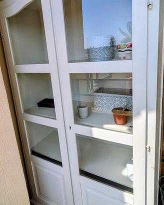 Vetrina Shabby chic in Legno Bianco