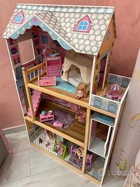 Casa casetta delle bambole in legno