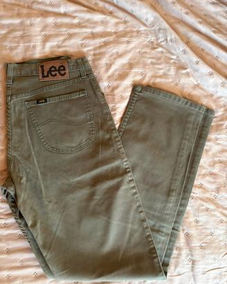 Jeans Lee slim fit verde fango uomo taglia 48