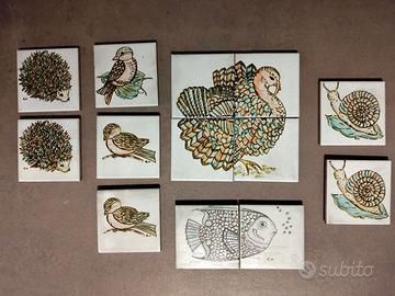 Clever,decori piastrelle a mano"Animali/riquadri"