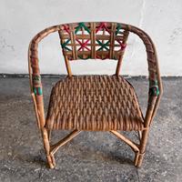 Sediolina vintage in vimini