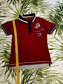 Polo Napapijri bambino 8 anni 130 bordeaux