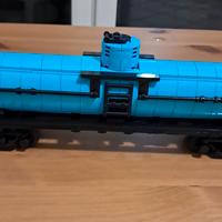 Lego Train Moc vagone cisterna azzurra