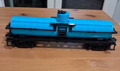 Lego Train Moc vagone cisterna azzurra