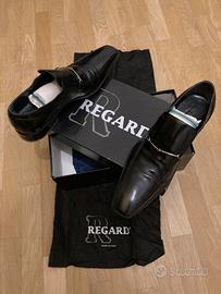 Scarpe uomo eleganti pelle lucida e fibia