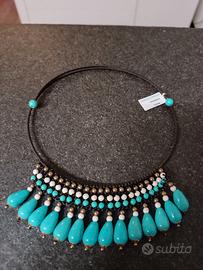 Collana Laeta Choker Necklace di Howlite Turchese