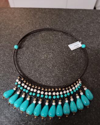 Collana Laeta Choker Necklace di Howlite Turchese