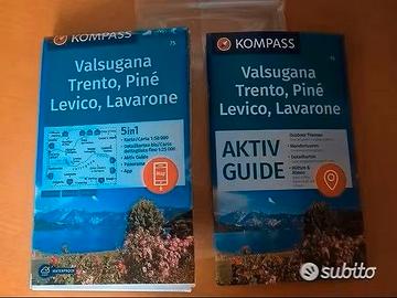 Cartina Kompass Valsugana, Trento, Pine' Levico...