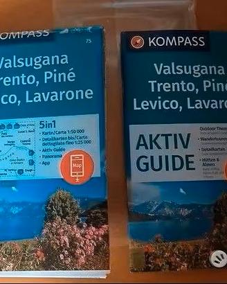 Cartina Kompass Valsugana, Trento, Pine' Levico...