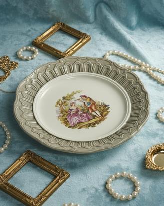 Piatto Vintage Reale decorato Epoca Barocca