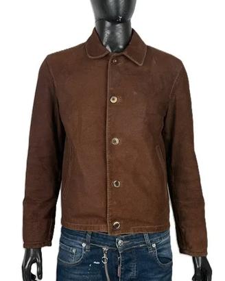Etro Milano Giacca Uomo L Pelle Fodera Seta
