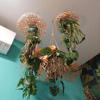 4 Lampadari ornamentali finti, appesi al soffitto