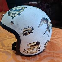 Casco jet bianco Dmd Vintage Old school taglia M