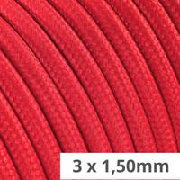 Cavo Tessile Tondo Rosso 3x1,5 x Impianti a Vista