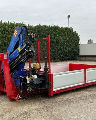 CONTAINER SCARRABILE NUOVO A PIANALE CON GRU