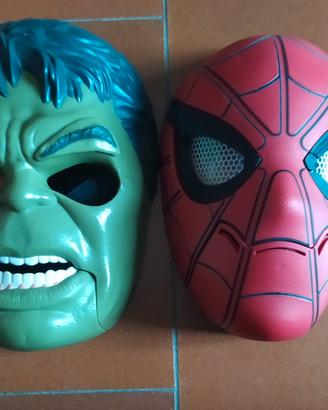 Set Maschere Marvel - Hulk e Spider-Man