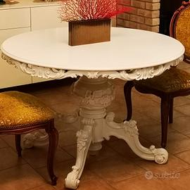Tavolo rotondo in legno allungabile