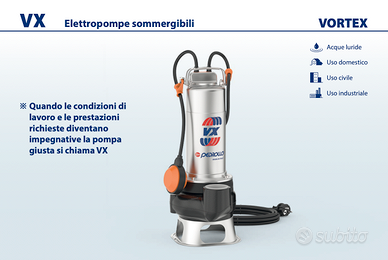 Pedrollo Vortex VXm10/35-N pompa ad immersione