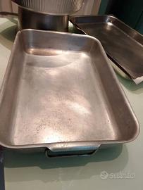 Teglia rettangolare alluminio pesante professional