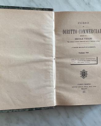 Vidari -  Corso di Diritto Commerciale  (1897)