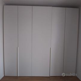 armadio camera da letto in nobilitato bianco latte