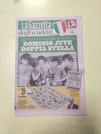 Replica Gazzetta dello sport Juve doppia stella 