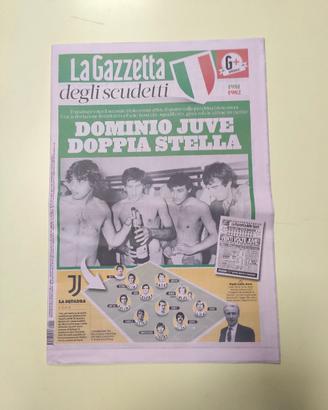 Replica Gazzetta dello sport Juve doppia stella 