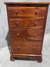 Caseettiera etnica in legno