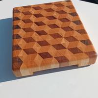 Tagliere artigianale effetto cubi 3D
