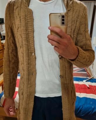 Cardigan lungo in maglia a trecce - IMPERIAL
