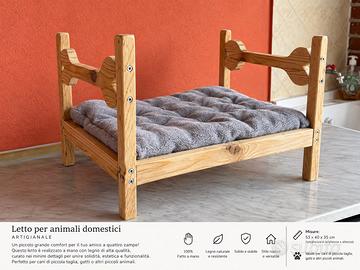 nuovo letto per cani/gatti fatta a mano artigianal