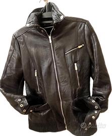 Chiodo pelle e shearling VersaceJC