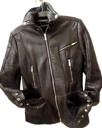 Chiodo pelle e shearling VersaceJC