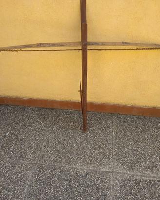 Balestra vintage anni 70 in legno cm 100