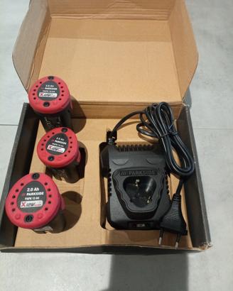 Set batterie e caricatore parkside 