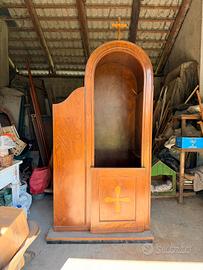 Confessionale vintage originale in legno
