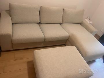 Divano VIMLE beige 2 posti+penisola+pouf