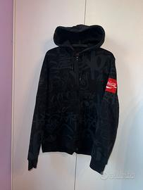 Giacca nera con zip Coca Cola