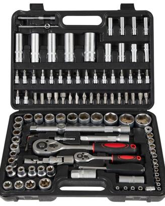 Set 108 Chiavi a Bussola + Cricchetto 1/4''+ 1/2''