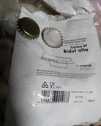 tappi a corona per prosecco 