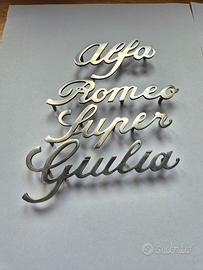 Scritta Alfa Romeo Giulia super 1.3\1.6