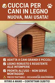 Cuccia per cani in legno