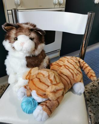 Lotto 2 peluches gatto medi